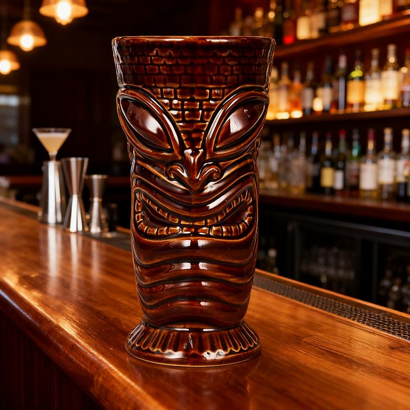 Tiki Cup Bar Hawaiian Cocktail Cup Party Tiki Cup Creative Ceramic Cup Beer Beverage Mugs Wine Mug Bar Tools Gift for Friends
