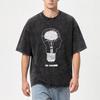 Vintage Exclusive Streetwear Big Size Casual Summer Tee Women's Tshirt Unisex Tee Top Men's Cotton Short Sleeve Washed T Shirt