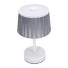 Table Lamp Fabric Shade Small Cordless Portable Bedside Lamp for Bedroom Nightstand