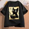 Maglietta Grafica Divertente Gatto Ramen Giapponese Kawaii Anime Gatto T-shirt Moda Magliette Manica Corta Abbigliamento Tendenza Casual Unisex T-shirt