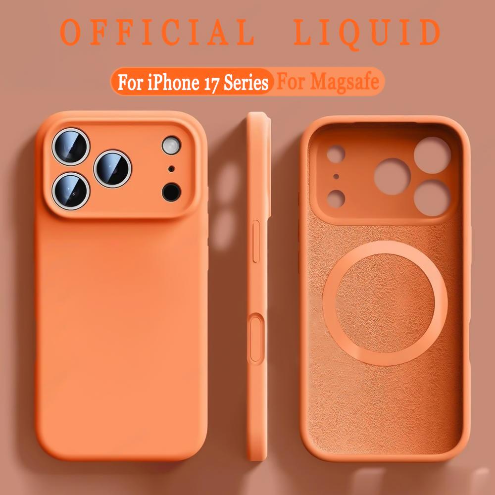 Liquid Silicone Phone Cases For For Iphone 17 Air 16 1 14 Plus 13 12 Pro Max For Wireless Charger Protector Cover