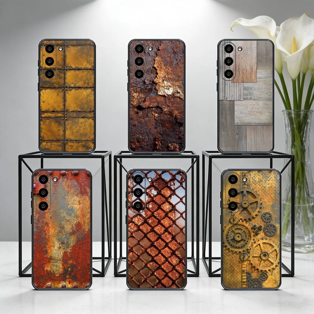 Retro Industrial Style Rusty Walls Phone Case For Samsung Galaxy A73,A72,A71,A70,A53,A52,A51,Others Soft Black Cover