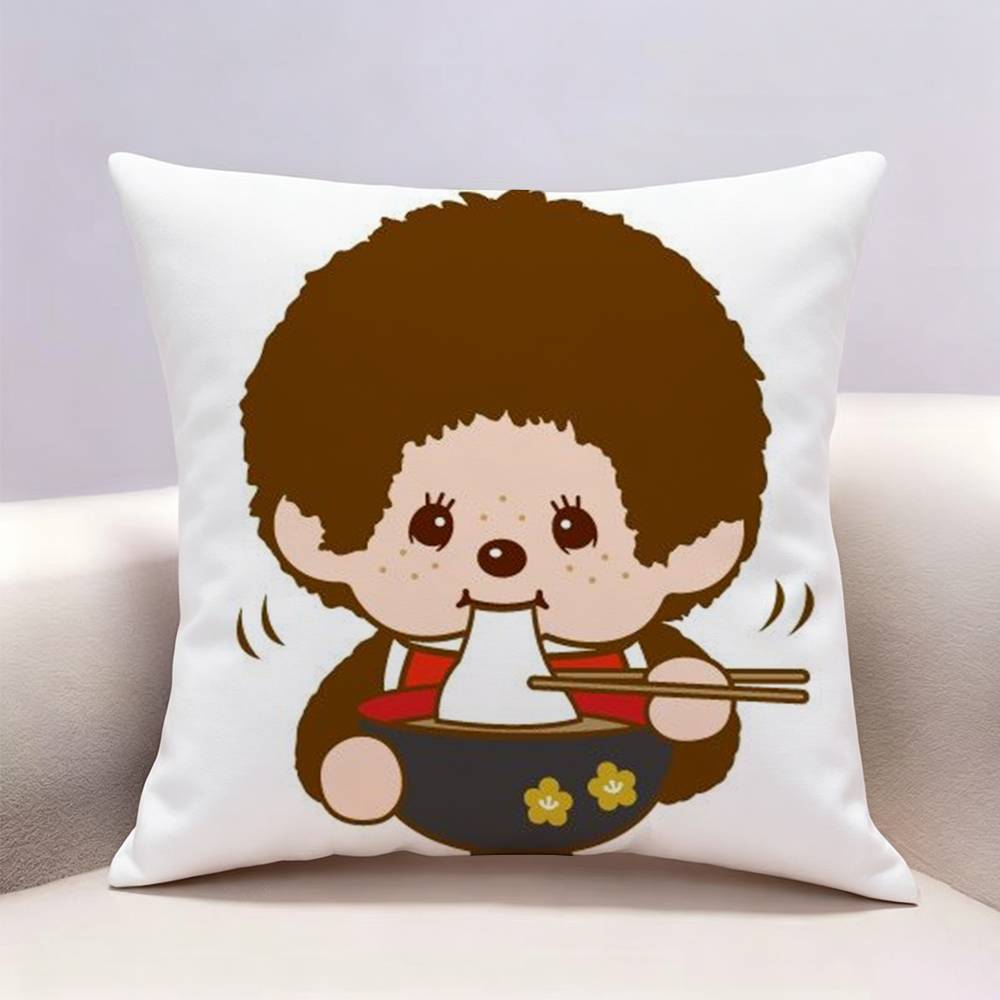 MMonchhichi New Doublesided print Pillow Case Pattern Printed Pillowcase For Living Room Sofa Cushion Cover