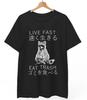 Live Fast Raccoon T-Shirt | Vintage Japanese Graphic Tee | Trash Panda Meme