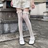Japanese Jk Wind Bow Lace Knee Socks Women Ins Summer Thin Cute Girl White Leg Stockings