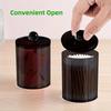 1/2pcs 10 oz black transparent plastic pharmacist jar set, suitable for cotton balls, swabs, pads, and dental floss -