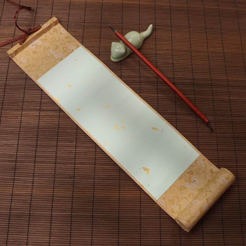 Blank Calligraphy Scroll Paper Chinese Rice Paper Painting Hanging Xuan Paper DIY Crafts Calligraphy Mounting Supplies