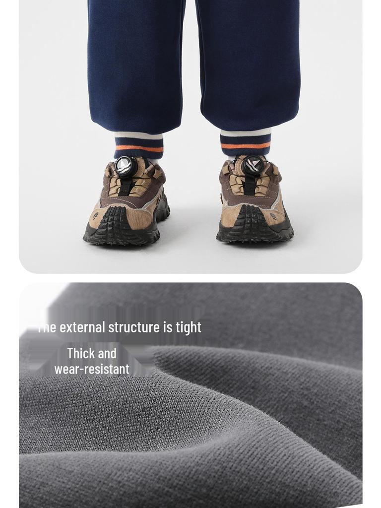 European Boy's Fleece-Lined Knit Sweatpants for Winter 2025