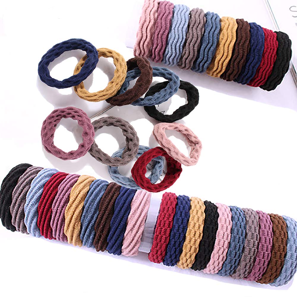 Hair tieHair bandPonytail bandRing rubber bandHair bundleHigh elasticityLarge capacity 40 piecesNo knots10 colors