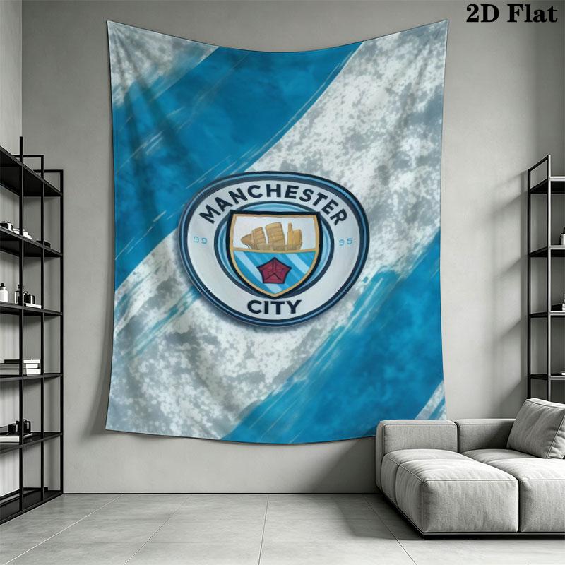Sacred MCFC BadgeWall Hanging Printed Fabric Blanket Decorative Tapestries for Bedroom Living Room Home Decor