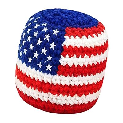 Patriotic Red White and Blue Decorative Balls Lightweight Handmade Macrame Rope Multi Purpose for Independence Day Home Decor