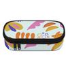Pencil Bag 300D Polyester Multi Compartment Smooth Zipper with Mesh Pocket Removable Divider and Pen Slots for Daily School Use