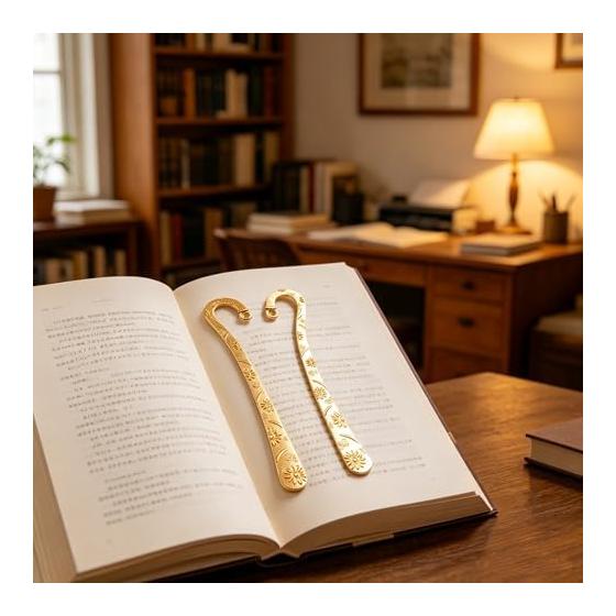 3 Colors 10 Pcs 81mm Bookmark Charms with Hole for Handmade Jewelry Accessories, Planners, Books (Bronze)