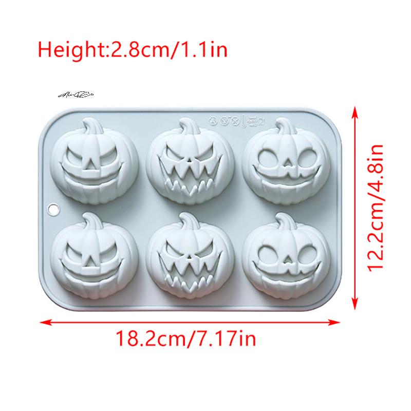 Halloween Pumpkin Theme Silicone Mold for DIY Chocolate Candy Cookies Soap & Cake - Ghost & Pumpkin Baking Decoration