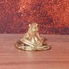 1Pcs Mini Lotus Leaf Frog Figurines Sleeping Position Frog Brass Ornament Copper Animal Tea Pet Home Decorations Antique Crafts
