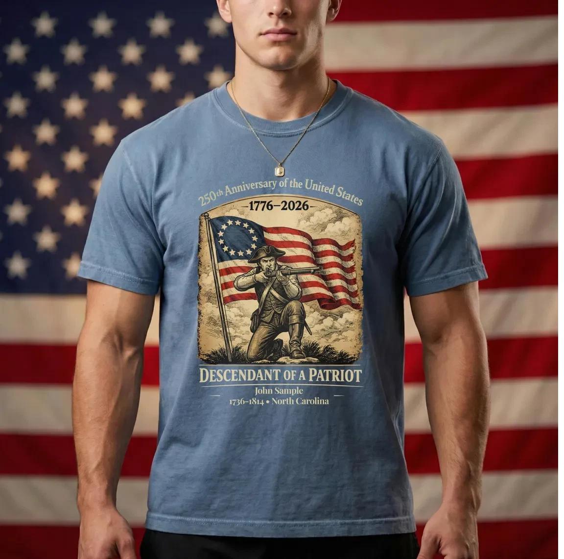 Custom 250th Anniversary of the United States Shirt M
