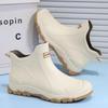 Waterproof Cross-Border Men's Rain Shoes Short Socks Thickened Warm Rubber Work Anti-Slip Fishing Kitchen Rain Boots Zapatillas