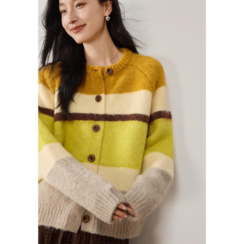 VICTORIA&VERA Women's Winter Color Block Knit Sweater