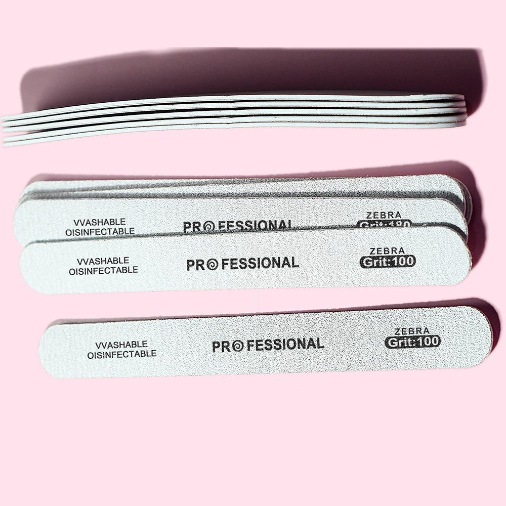 Pilă de Unghii Gri din Oțel Inoxidabil cu Șmirghel Înlocuibil Ruptibil 100-180 Granulație