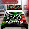 3-teiliges Bettbezug-Set (1 * Bettbezug + 2 * Kissenbezug, ohne Kern), Individuelles Namens-Hannover 96 Fußballmuster Bettwäsche-Set, Heim Schlafzimmer Dekor Geschenk