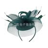 New European and American Bridal Feather Mesh Hair Accessories Hemp Yarn Headgear Retro Fashion Elegant Top Hat