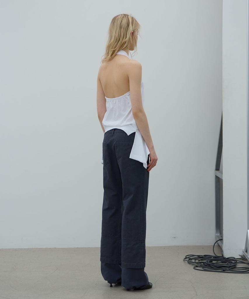 LCDC™ Layered Hem String Pants (Dark Navy)