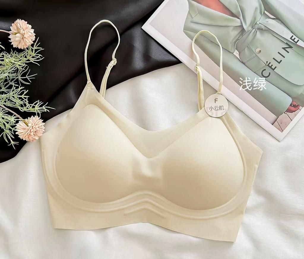Non-magnetic ultra-thin jelly fixed cup, beautiful back tube top, thin seamless collection, nude summer