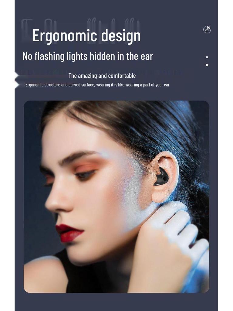 MD538 Wireless Bone Conduction Sleep Earbuds with Long Battery Life and Dual Stereo Sound