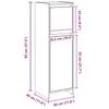 Bathroom Cabinet with Rustic Wood Look 30 x 30 x 95 cm Particleboard