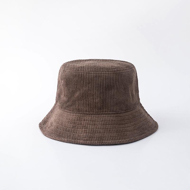 Corduroy Fisherman's Hat Children Versatile Fashion Show Small Face Cold Warm Autumn and Winter Basin Hat