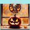 Halloween Skull Pumpkin Uv Electrostatic Glass Showcase Home Decor Stickers
