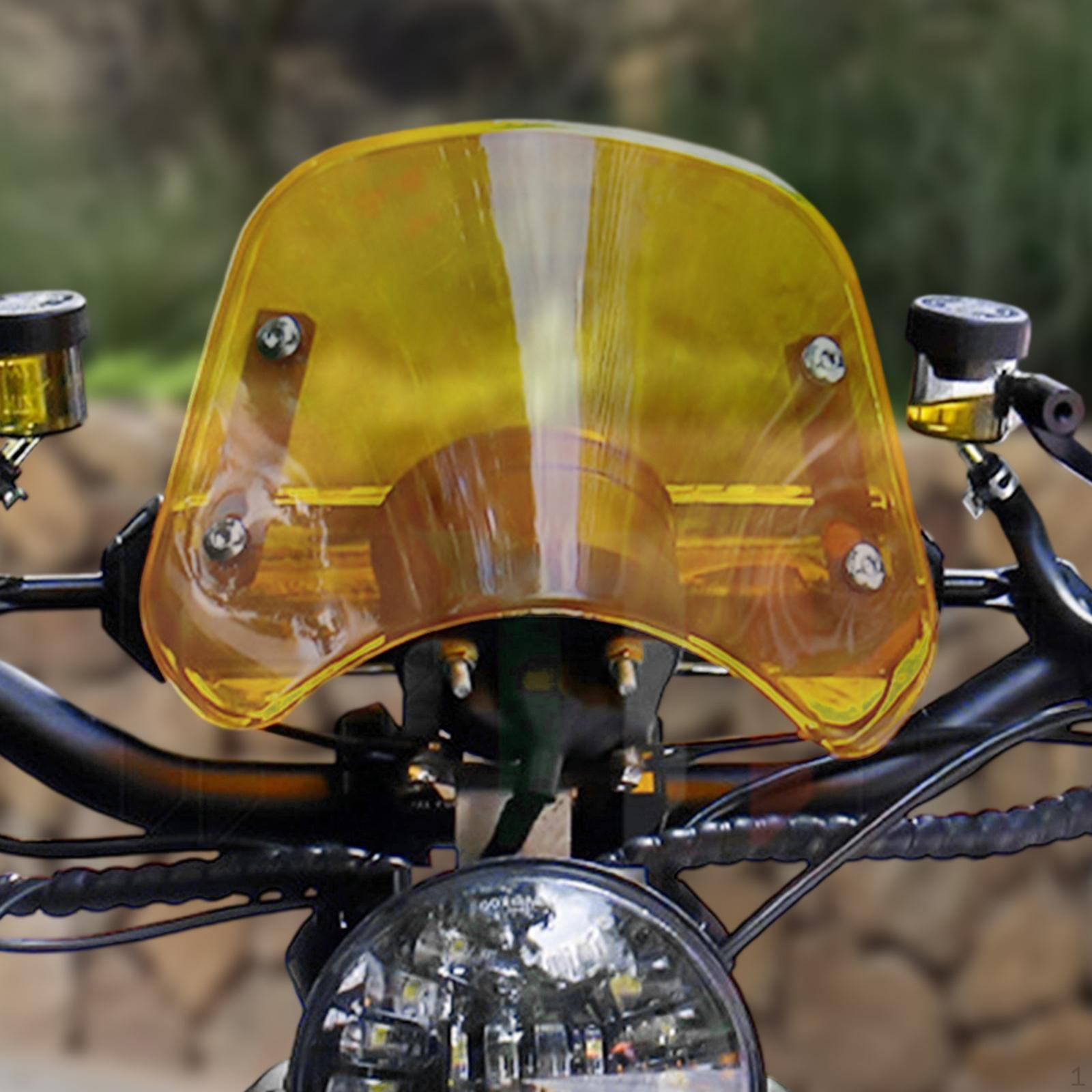 

Защита ветрового стекла мотоцикла для мотоциклетных аксессуаров Легко установить Прочный ветроотражатель жёлтый