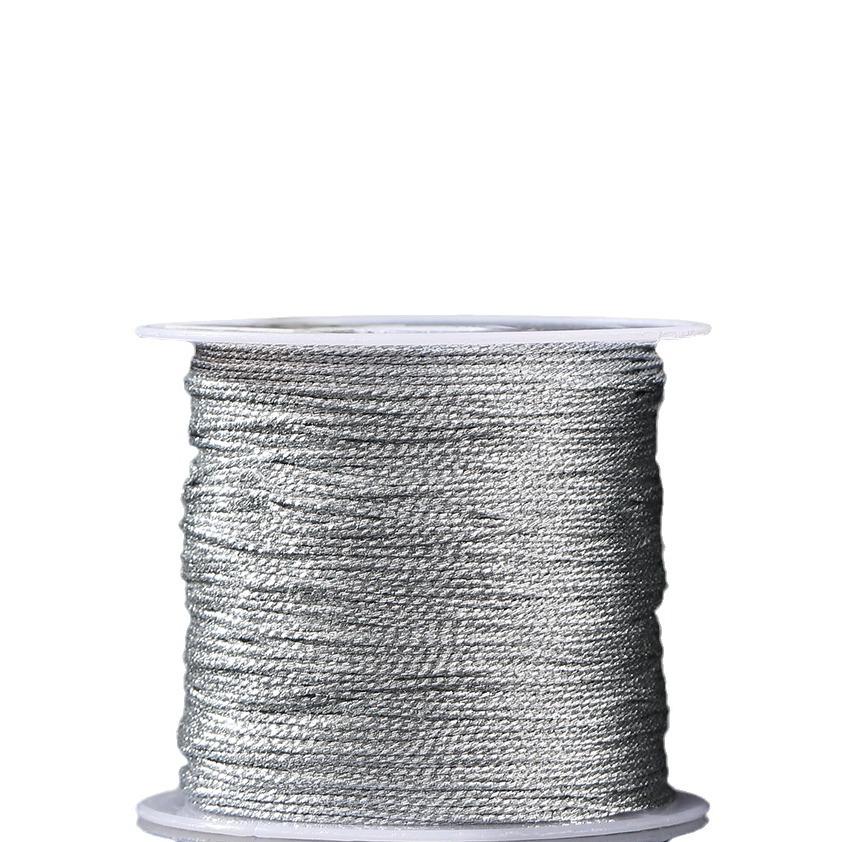 Handmade Gold & Silver Thread for DIY Weaving: Chinese Knot Tassel Bracelet Material, Small Coil Roll