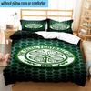 3pcs Celtic Football Club Crest Printed Bedding Set Duvet Cover Closure Includes 1 Duvet Cover & 2 Pillowcases Bedding Sets Home Decor Gifts