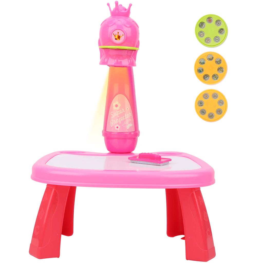 Drawing Projector Toy Electric Painting Drawing Table Projector Toddler Educational ToyPink