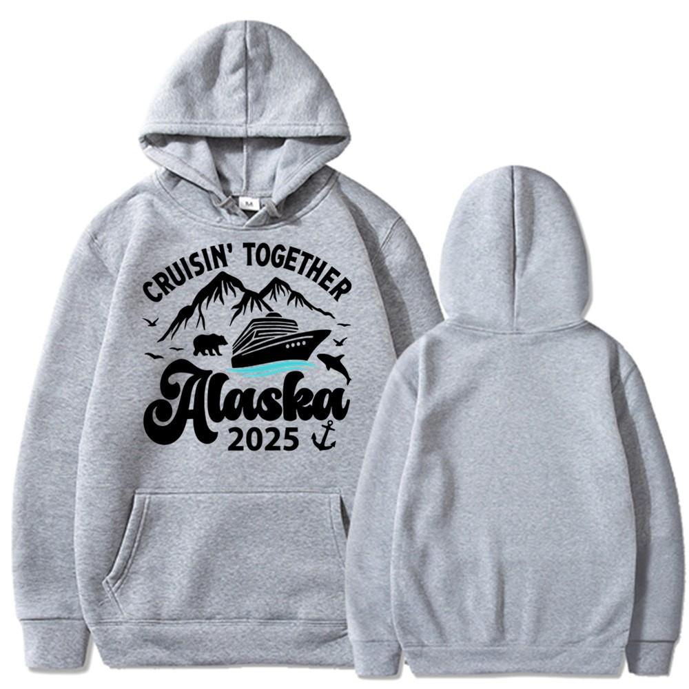 Autumn and Winter Seasonal Warm Print Suitable for Both Men and Women Cruisin Together Wish Hooded Sweatshirt