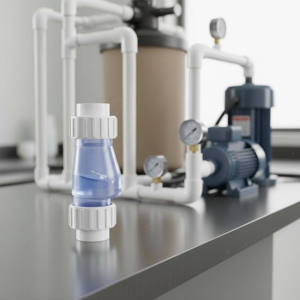 Pool Unidirectional-Way Valve Pressure-Resistant Transparent Check Valve for Filtration System