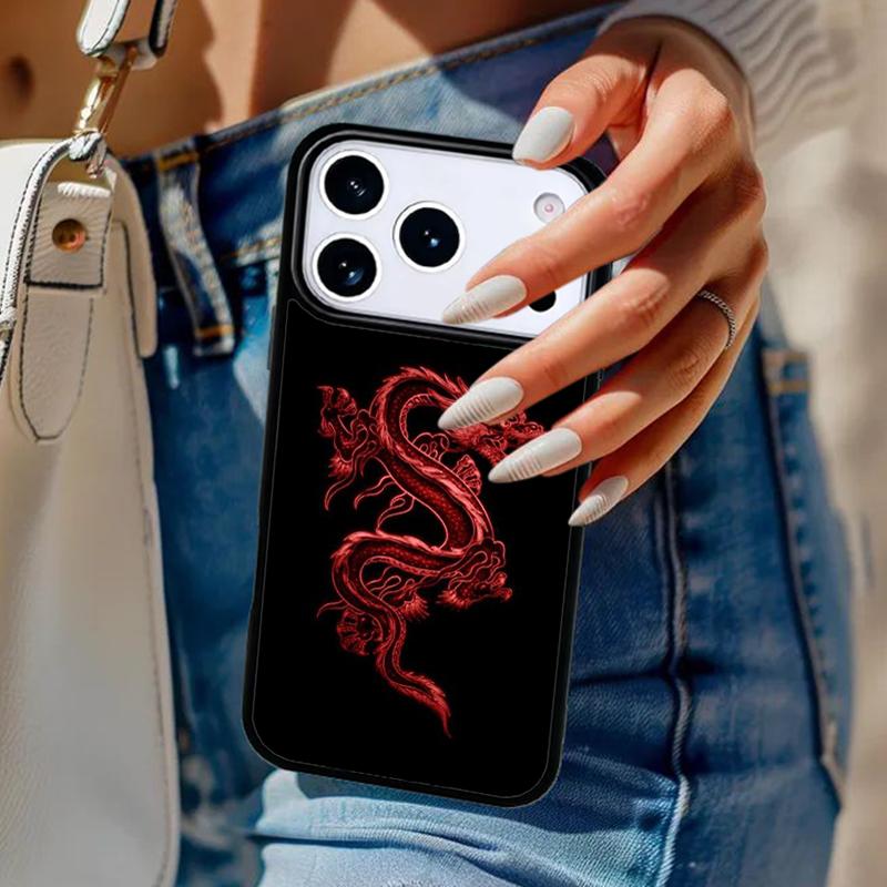 Asian Chinese Dragon Phone Case For iPhone 17 Air 14 15 13 12 Max Cover For Apple 14 15 16 16e 11 Pro Max Plus Coque