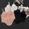 Ärmelloses Spitzenkorsett mit Schnallen-Strumpfhalter-Weste Spicy Girl Style Crop Tops Frühling Sommer