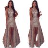 New, Women's Sequined Evening Dress, Sexy Split-ended Slim-fit Dress, European and American Dress.