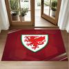 Wales Rugby Design Kristall-Samt Teppich Weiche Dekorative Matte für Schlafzimmer Eingang
