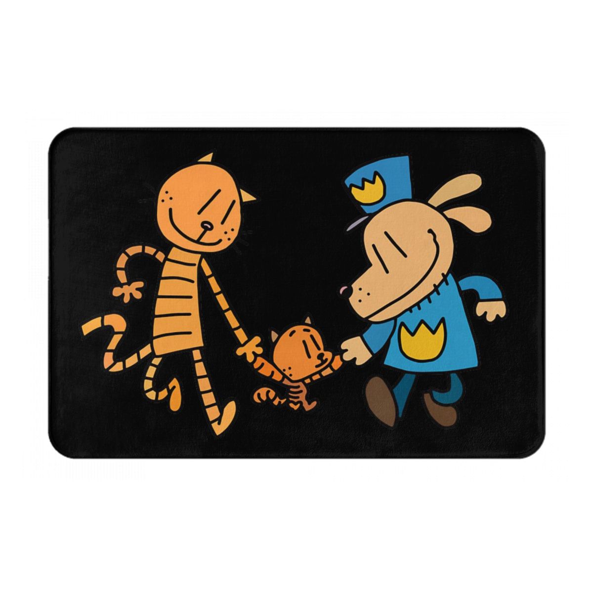 

Dog Man, Lil Petey, And Big Petey Fan Art Non-slip Doormat Floor Mat Durable Carpet Rug for Entrance Home Balcony Footpad Mats 40cm x 60cm
