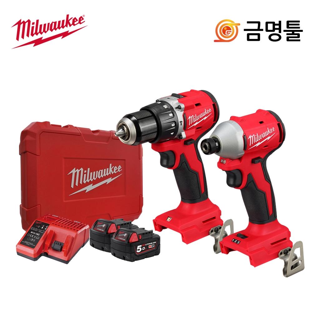 

Milwaukee M18 BLPP2C3 502C Комбинированный комплект для зарядки 18 В 5,0 Ач BL двигатель M18 BLIDR M18 BLPDRC