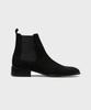 Firenze Atelier Slimline Black Sole Suede Chelsea Boots 3332-Qs [Black]