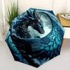 1pc Blue Electric Dragon Durable Cartoon Folding Umbrella,Compact Umbrella for Men and Women, Suitable for Travel or Daily Use.C062