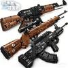 Militärserie Bausteine AK47 Blockpistole Kar98k Scharfschützengewehr Set DIY Montage Waffenspielzeug Kinder Weihnachtsgeschenk