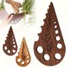 1/2pcs Kitchen Herb Peeler and Stem Remover- Strong Drainage Hole Design, Elegant Black Brown Wooden Appearance 2D Flat