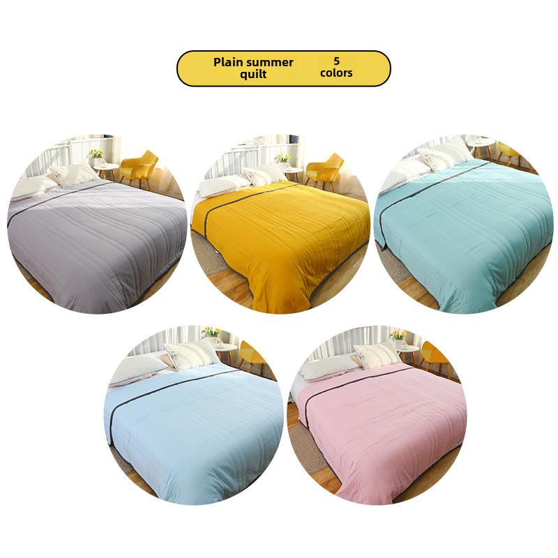 Washable Cotton Summer Quilt - Cooling and Lightweight for Single & Double Beds