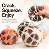 Wax Cracking Ball Squeeze Toy, Crispy Chocolate Ball Stress Relief Toy, Slow Rising Fidget Ball with Crackable Texture, Party Favors