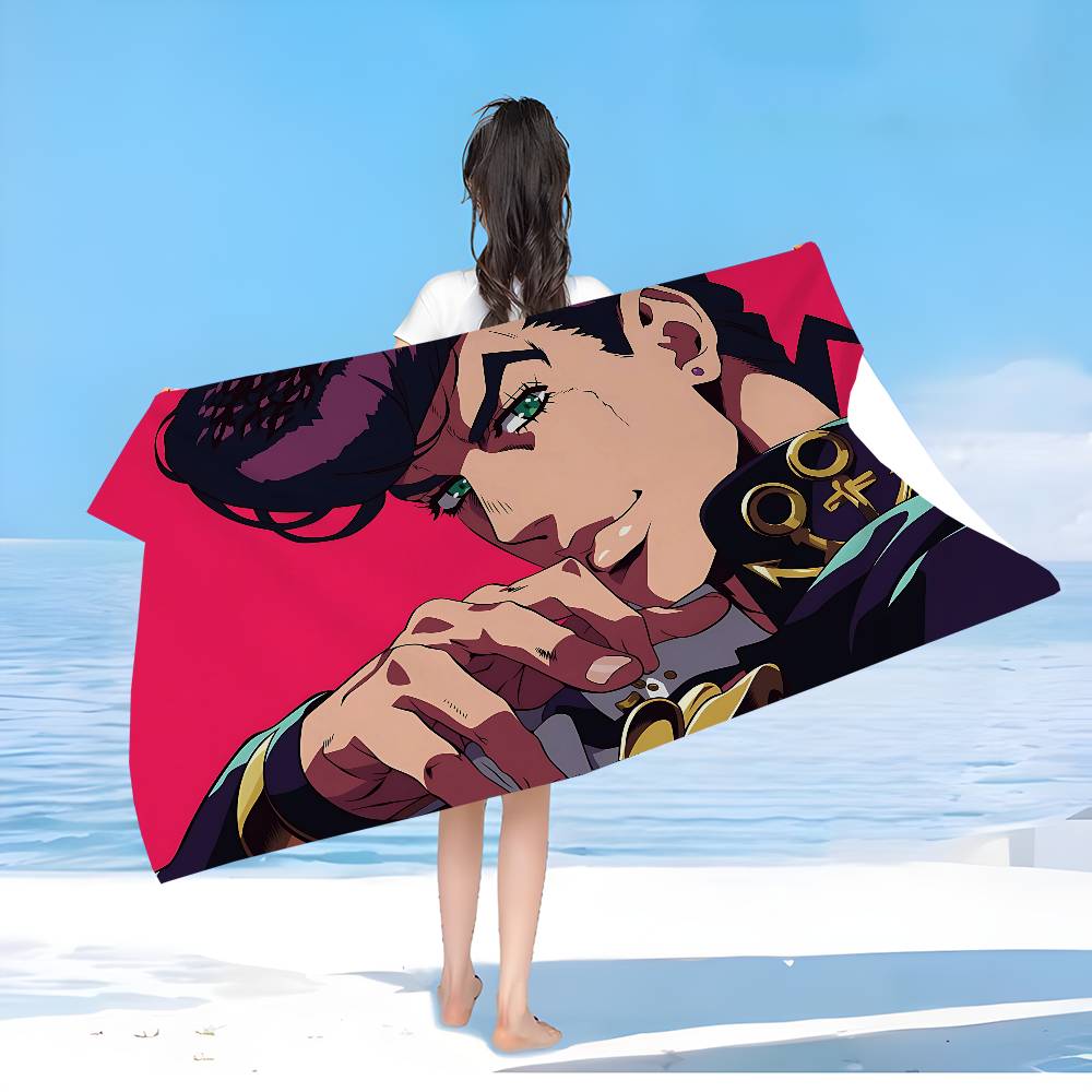 Japan Anime JoJo Bizarre Adventure Beach Towel Colorful Bath Towels For Girl Microfiber Quick Dry Yoga Spa Gym Pool